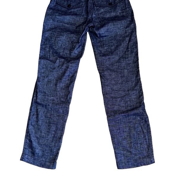 Theory Linen Blend Blue Pull On Trouser / Pants - Size 0 - Picture 3 of 6